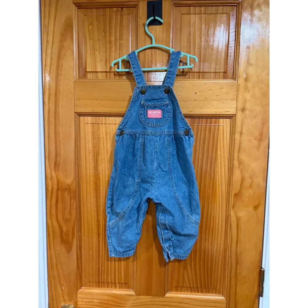 Vintage OshKosh B’gosh Made in USA Denim Balloon Overalls 18M Genuine Article